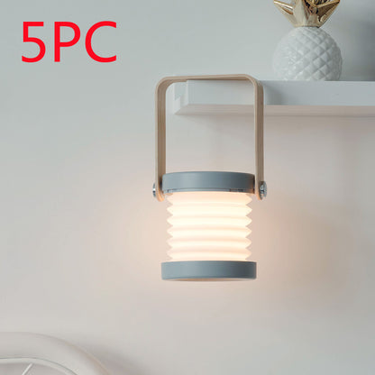 Luz LED nocturna regulable y táctil plegable, lámpara linterna portátil, recargable por USB para decoración del hogar