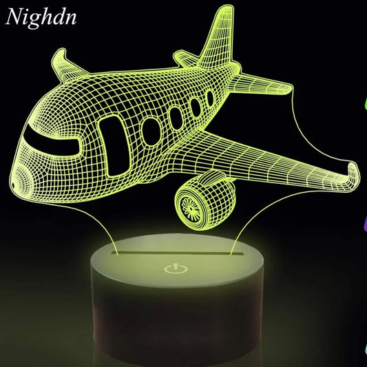 Lámpara 3D Ilusión LED Luz nocturna óptica 16 colores