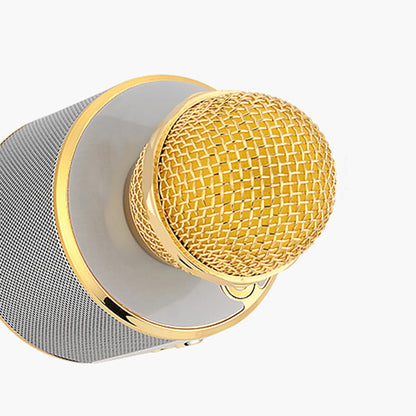 Micrófono ajustable de mano compatible con Bluetooth, micrófono de Karaoke profesional portátil con ajuste de volumen, bajo retardo