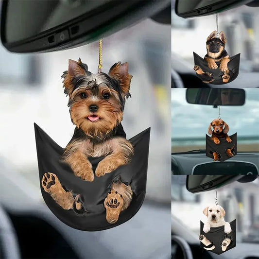 mini colgante en forma de cachorro para  decorar el  Interior  del coche