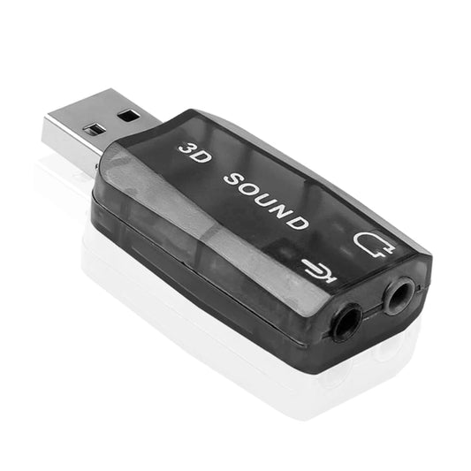 Mini USB externo a micrófono de 3,5 mm, conector para auriculares, auriculares estéreo, adaptador de Audio con tarjeta de sonido 3D para altavoz y Karaoke