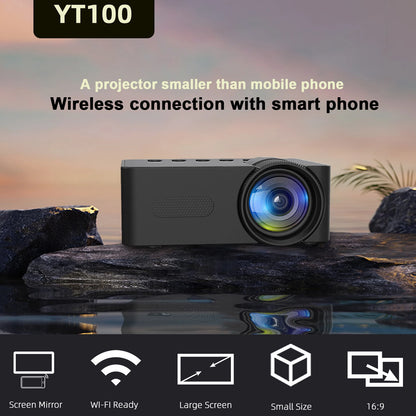 Mini proyector 1080P para vídeo doméstico, cine en casa, Wifi, proyectores portátiles inteligentes, inalámbrico, con la misma pantalla para Iphone y Android