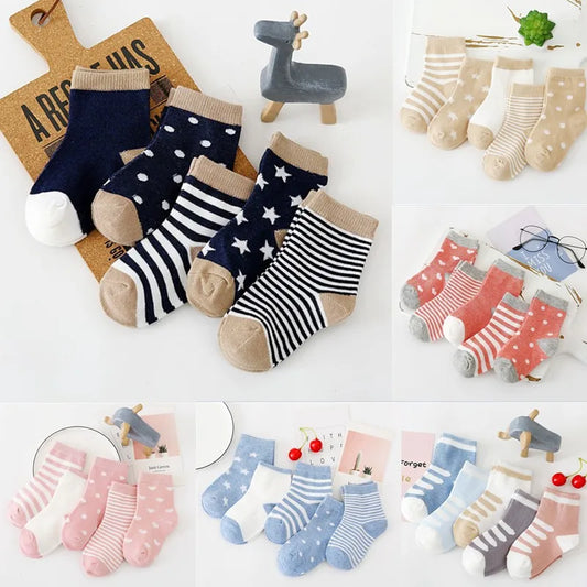5 pares de calcetines bonitos para niños recién nacidos y niños de 0 a 6 años