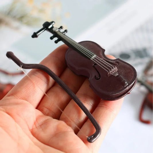Violin en miniatura decoración de escritorio de oficina